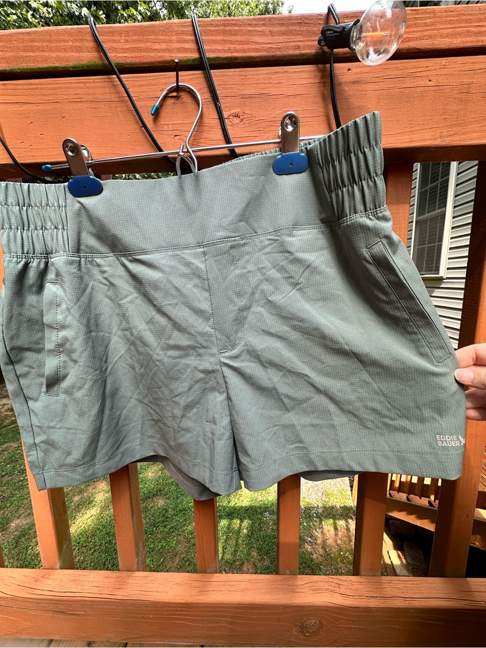 Eddie Bauer Women's Light Sage Pull-On Athletic Shorts